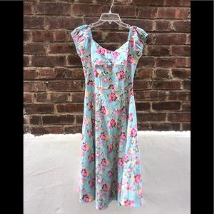 Floral origami vintage dress